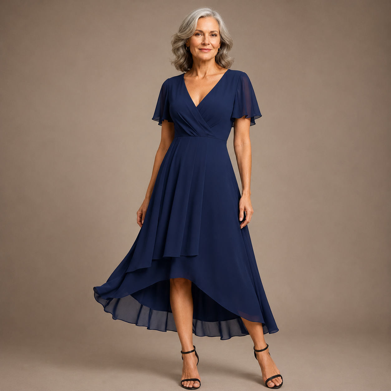 Aria | Elegante vestido con mangas de mariposa