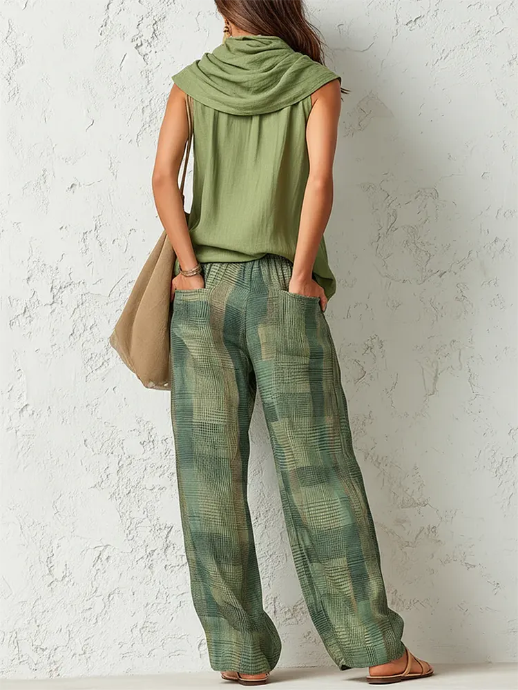 Amanda | Conjunto de tres piezas en verde bosque