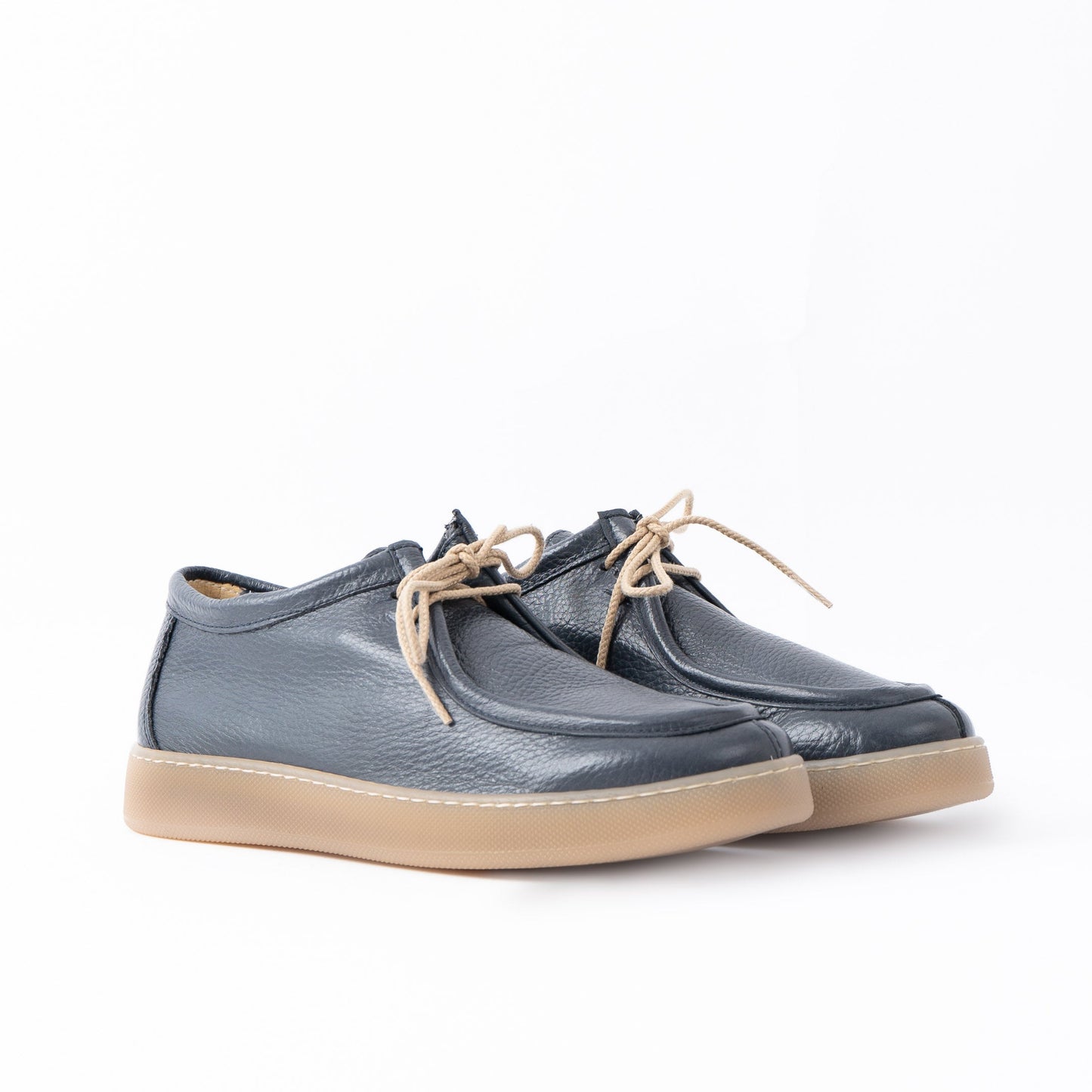 Frank | Zapatillas para hombre, con suela de color ámbar, de piel granulada