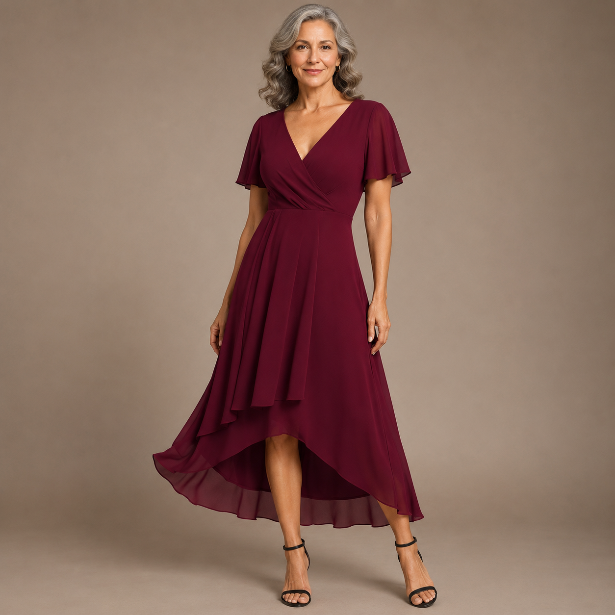 Aria | Elegante vestido con mangas de mariposa