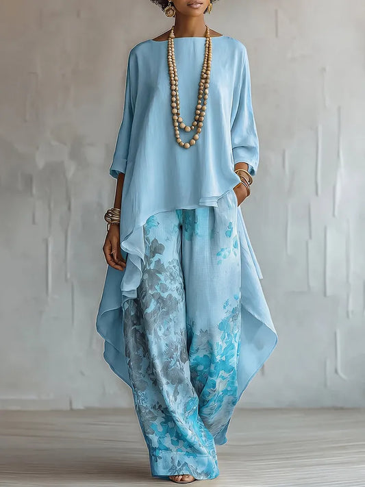 Cecilia | Conjunto de dos piezas con diseño floral artístico