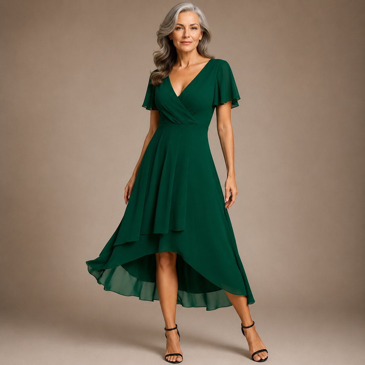 Aria | Elegante vestido con mangas de mariposa