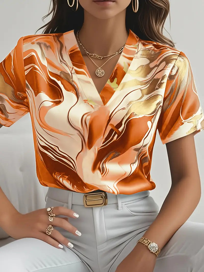Sara | Camisa de mármol y oro