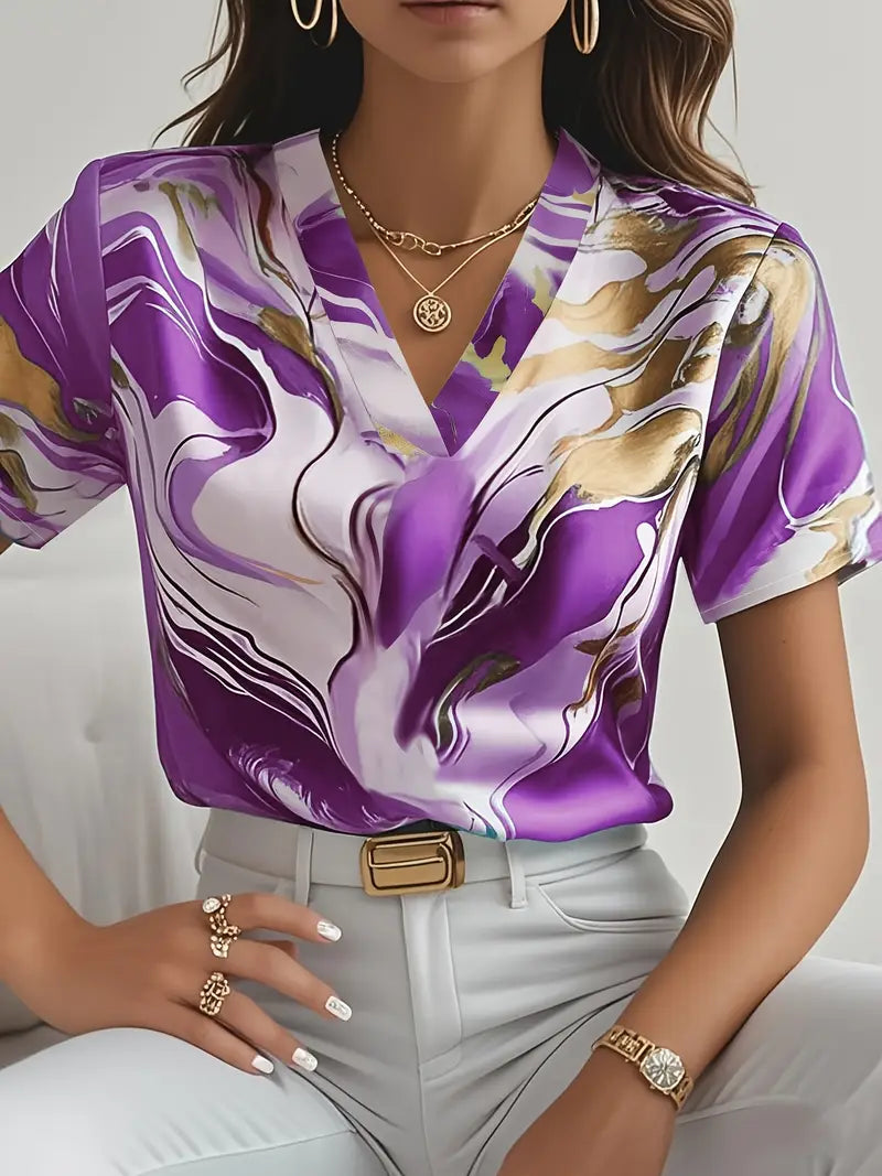 Sara | Camisa de mármol y oro