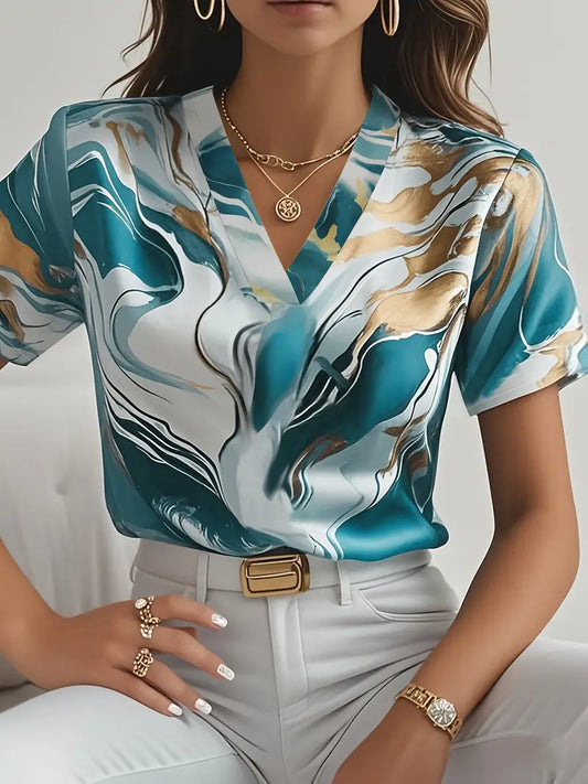 Sara | Camisa de mármol y oro