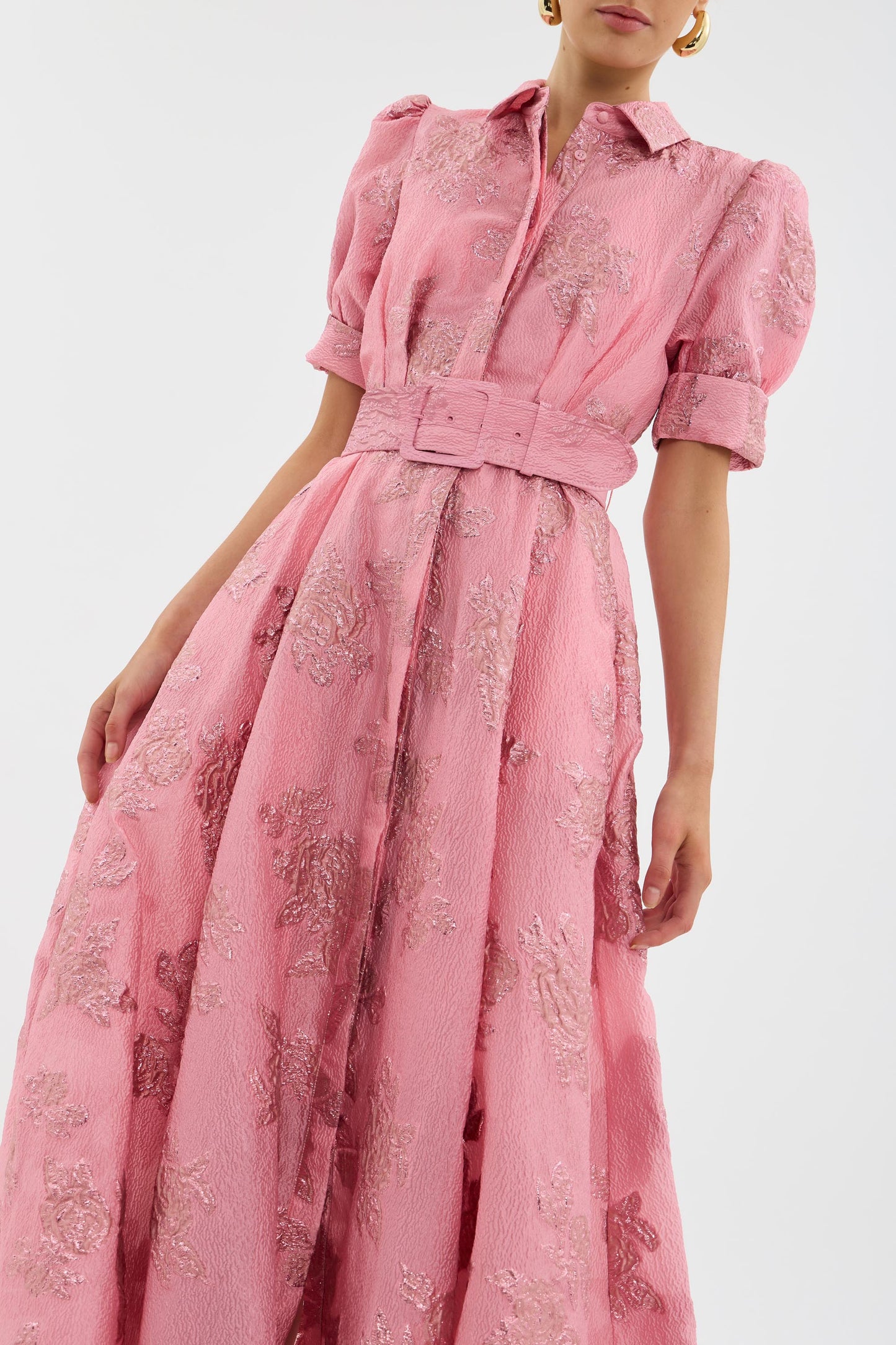María | Vestido con mangas cortas abullonadas