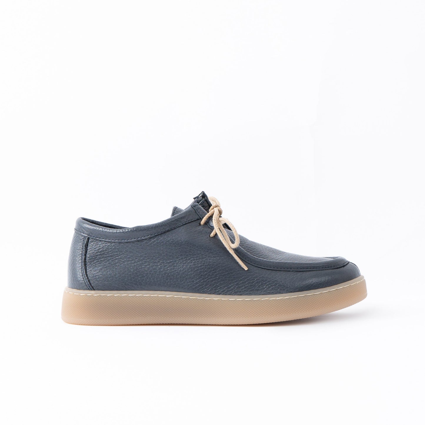 Frank | Zapatillas para hombre, con suela de color ámbar, de piel granulada