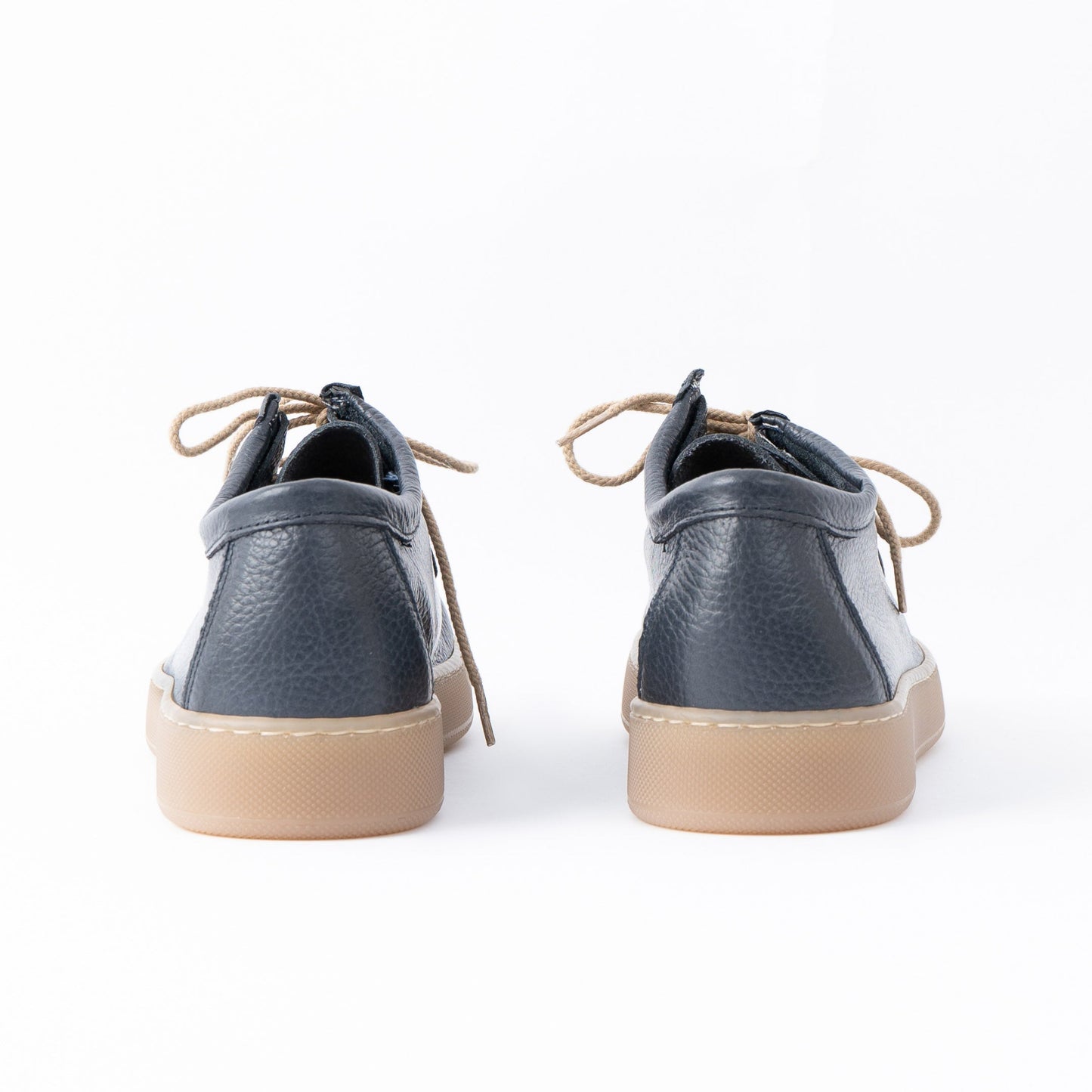 Frank | Zapatillas para hombre, con suela de color ámbar, de piel granulada