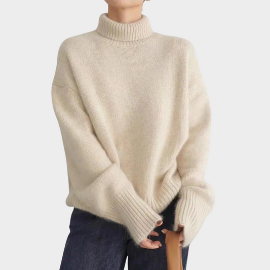 Rosa | Jersey suave de cuello alto