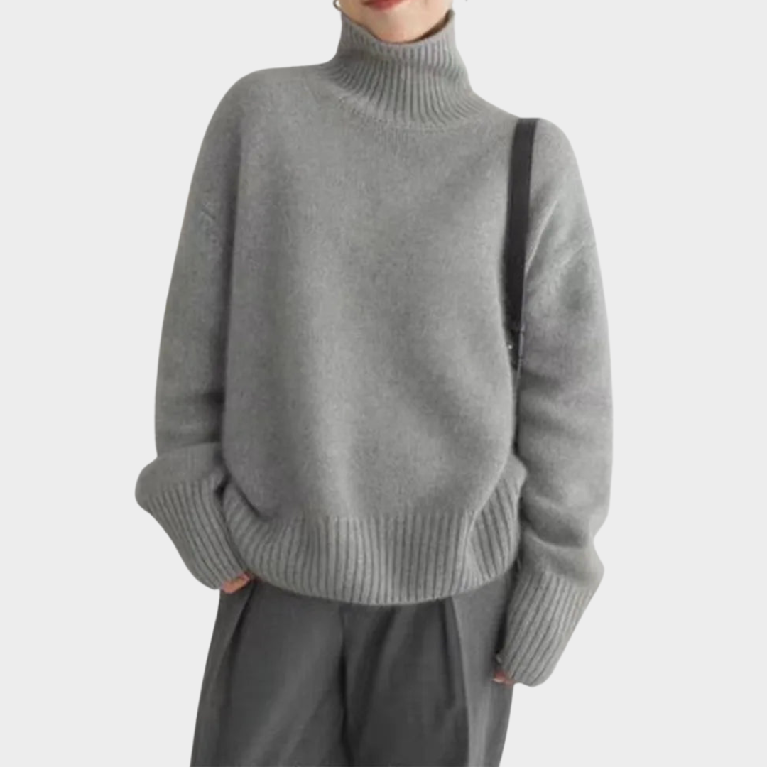 Rosa | Jersey suave de cuello alto