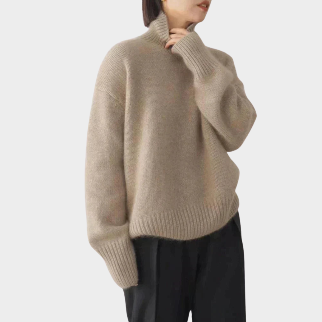 Rosa | Jersey suave de cuello alto