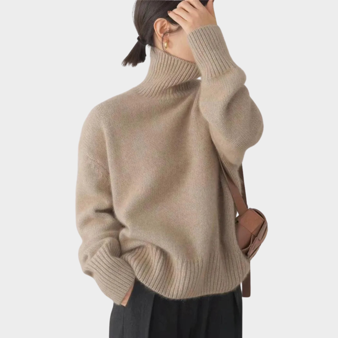 Rosa | Jersey suave de cuello alto