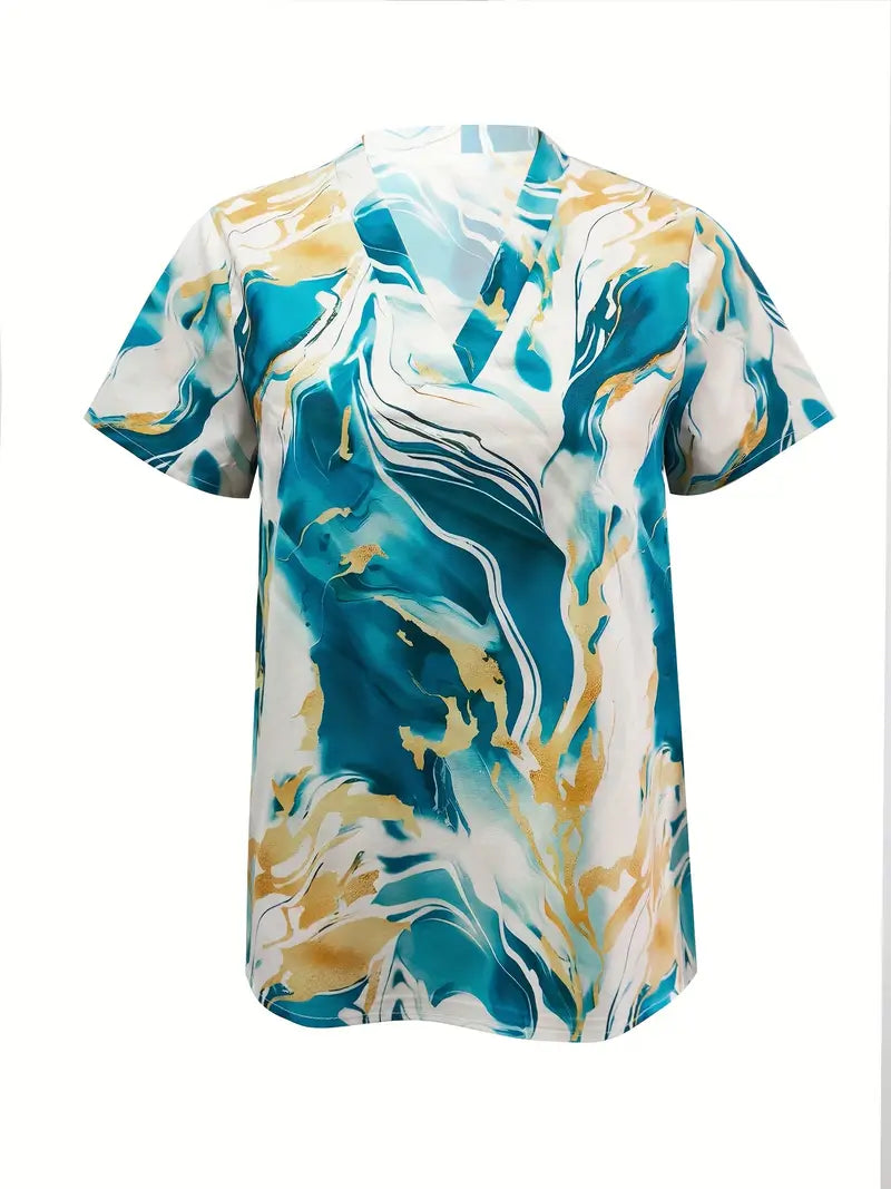 Sara | Camisa de mármol y oro