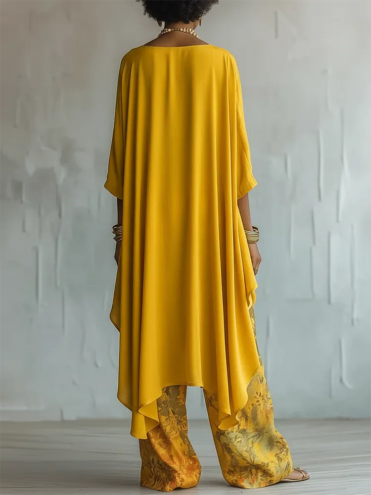 Cecilia | Conjunto de dos piezas con diseño floral artístico