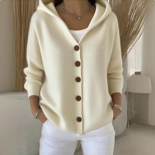 Camila | Cárdigan con capucha y botones delanteros