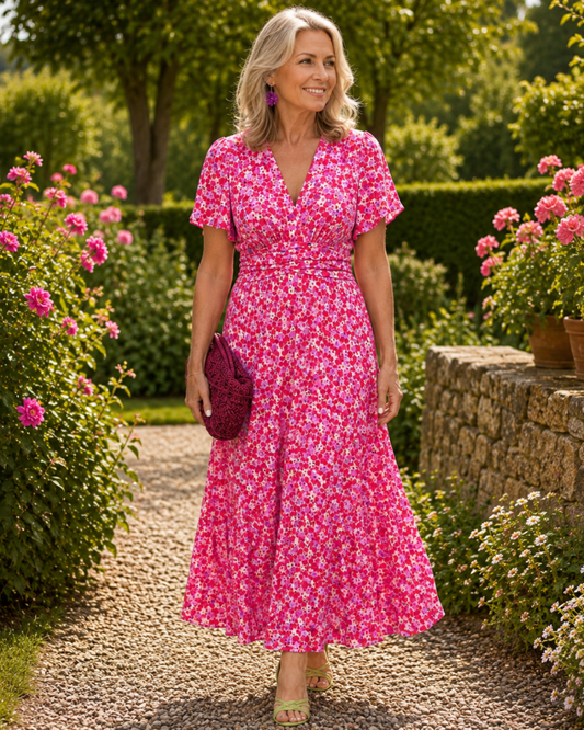 Diana | Vestido largo con estampado floral