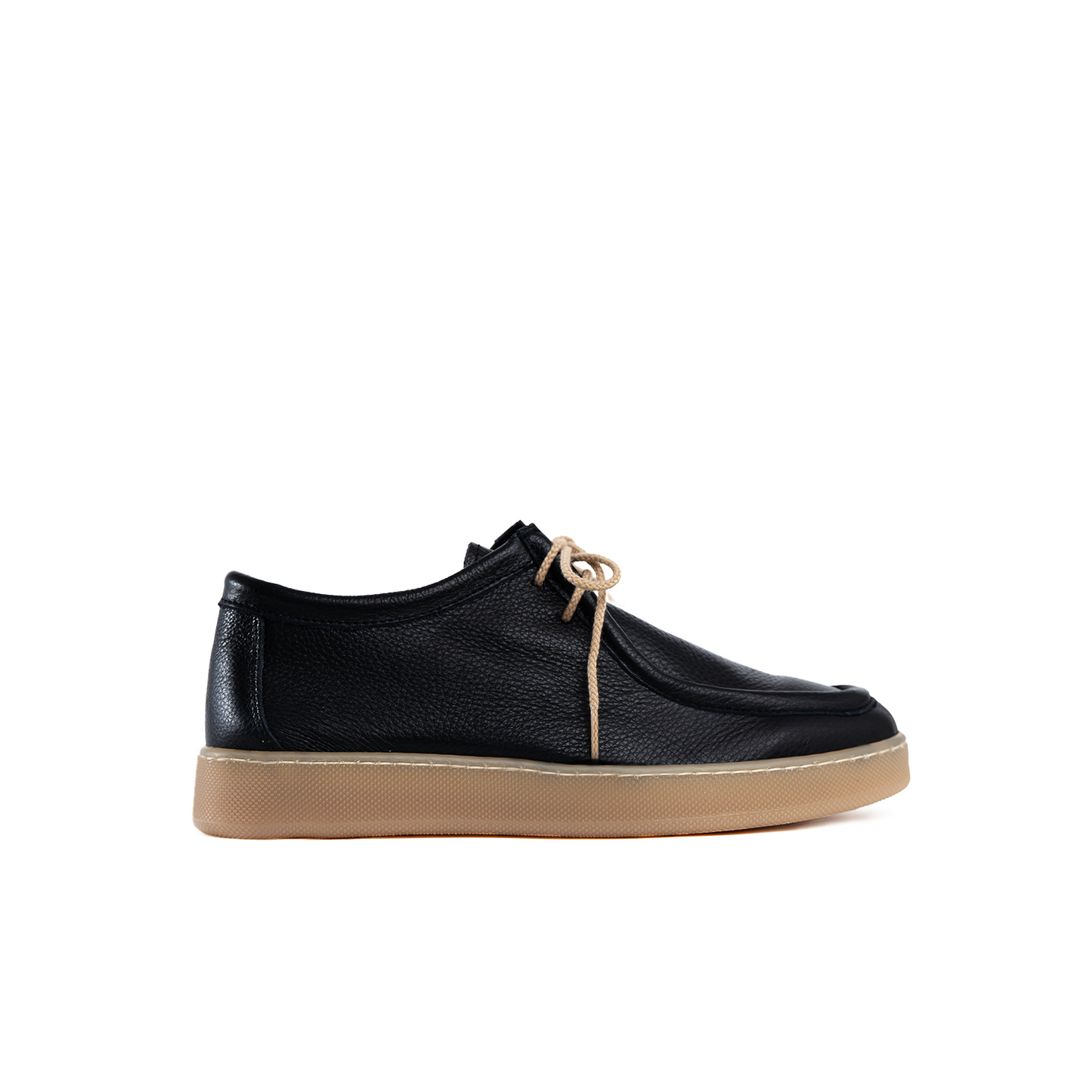 Frank | Zapatillas para hombre, con suela de color ámbar, de piel granulada
