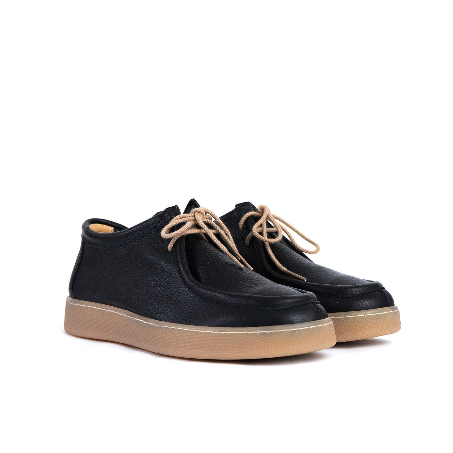 Frank | Zapatillas para hombre, con suela de color ámbar, de piel granulada