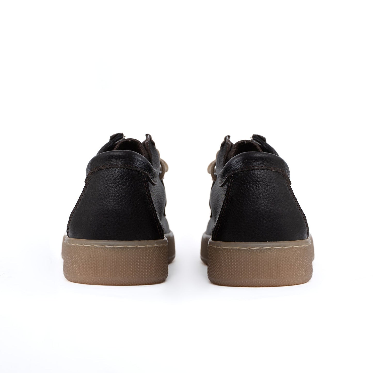 Frank | Zapatillas para hombre, con suela de color ámbar, de piel granulada
