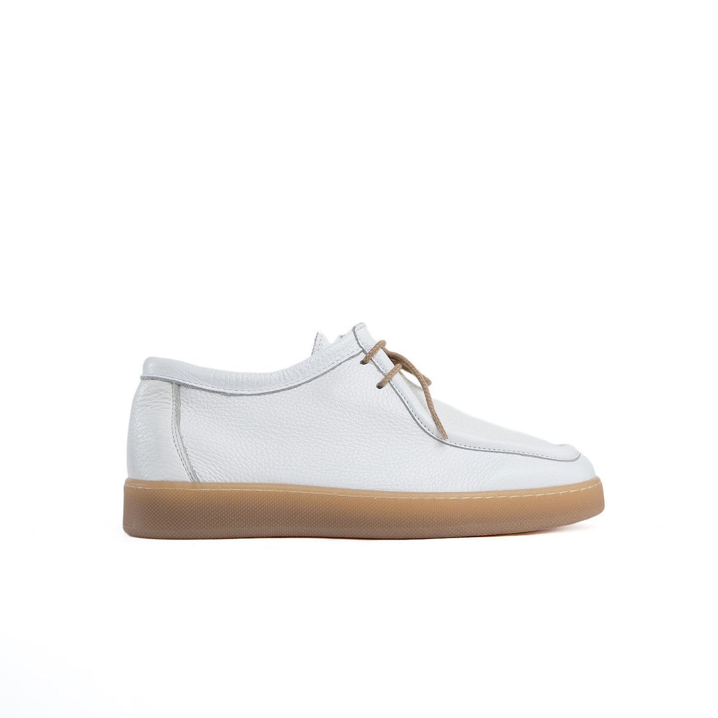 Frank | Zapatillas para hombre, con suela de color ámbar, de piel granulada