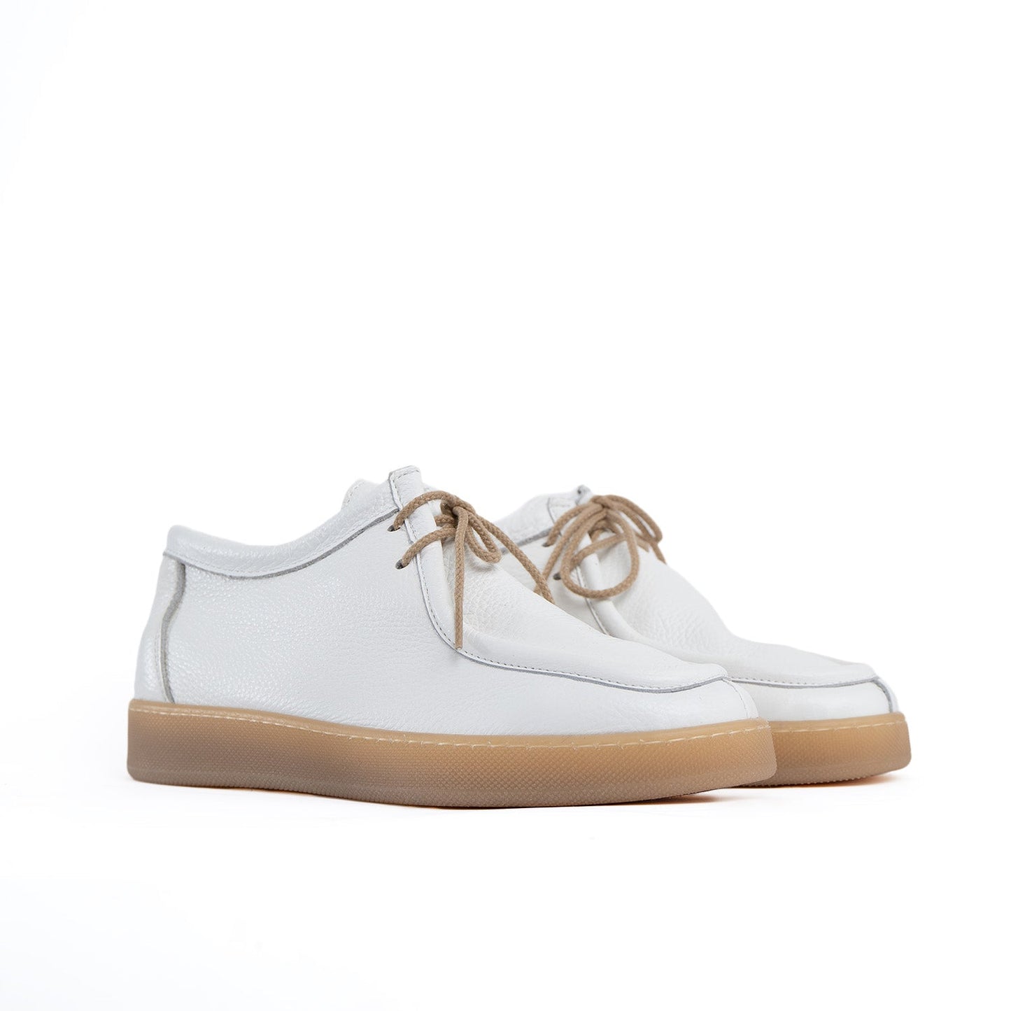 Frank | Zapatillas para hombre, con suela de color ámbar, de piel granulada