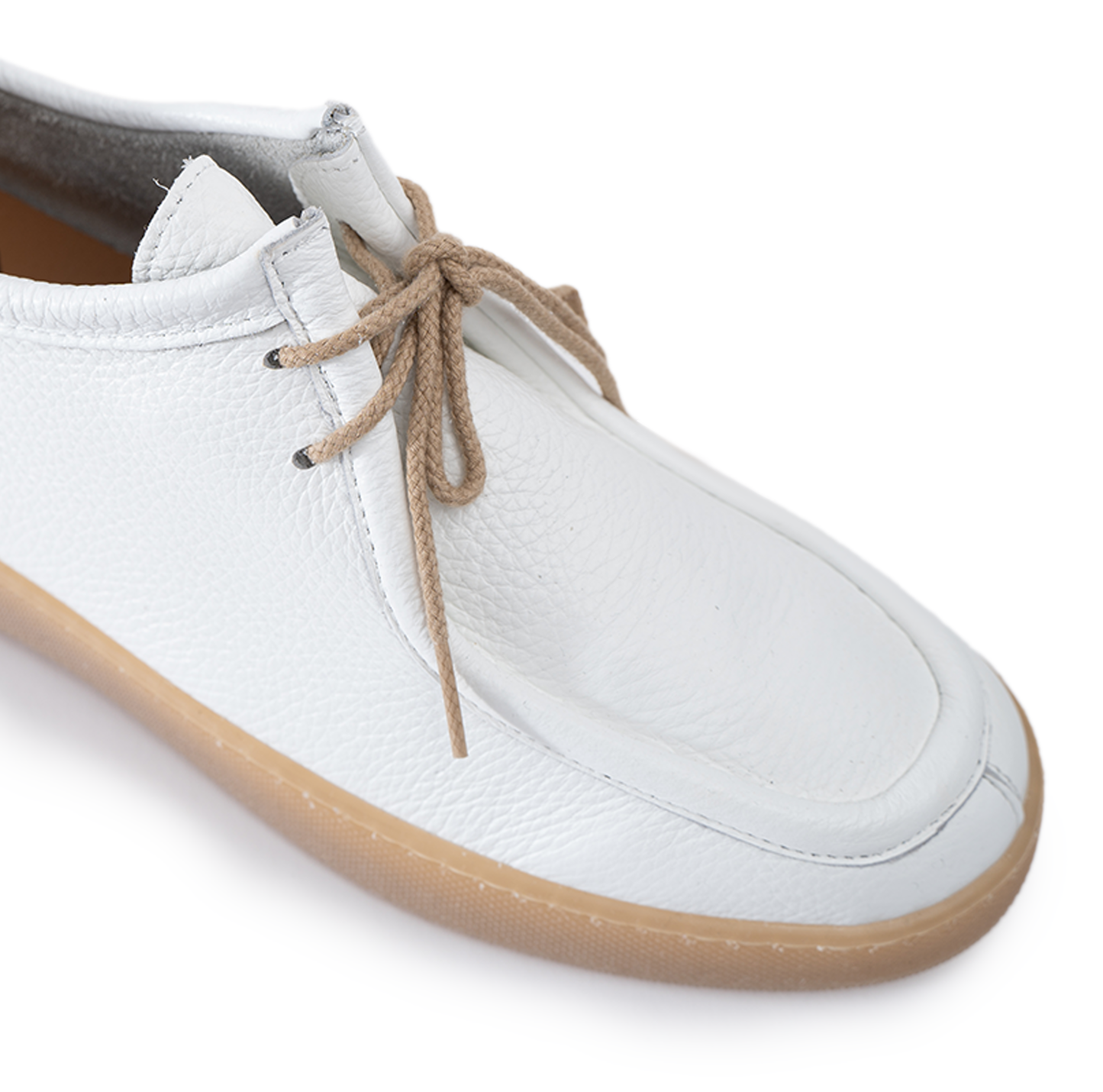Frank | Zapatillas para hombre, con suela de color ámbar, de piel granulada