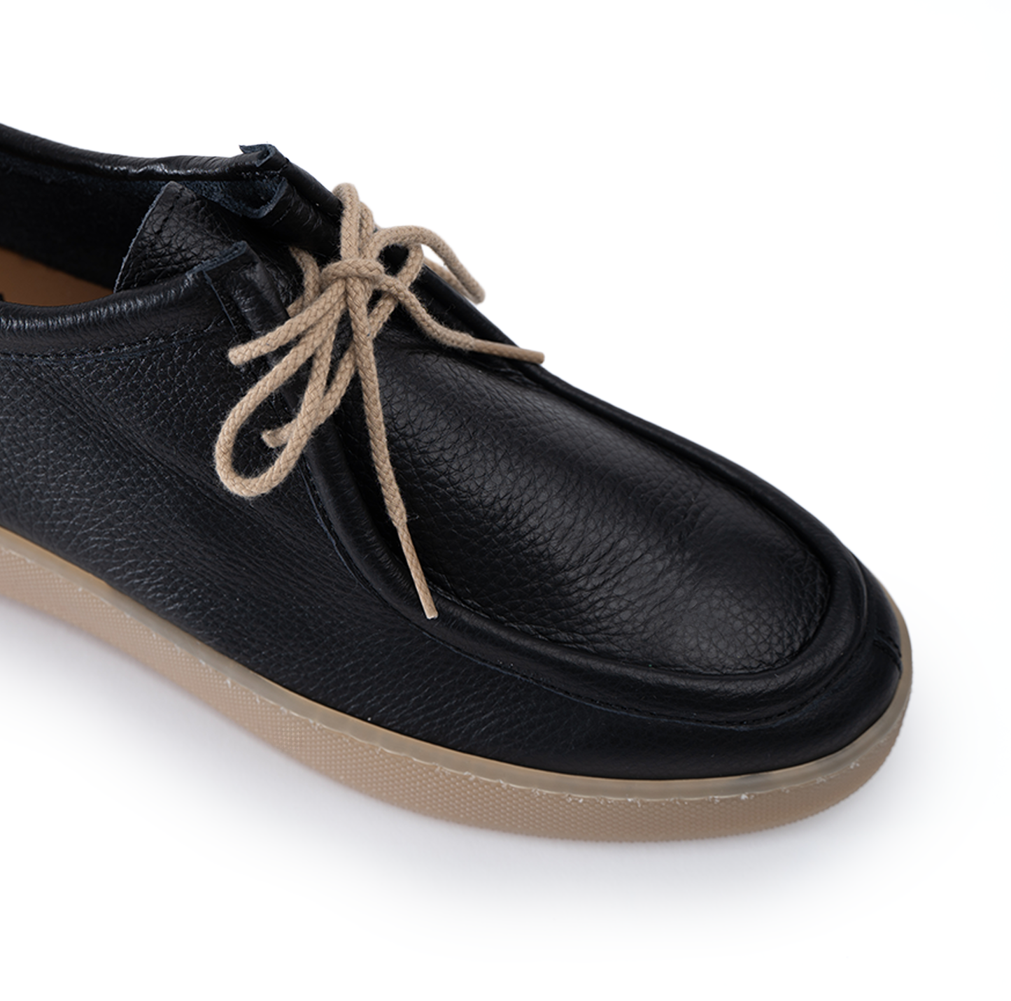 Frank | Zapatillas para hombre, con suela de color ámbar, de piel granulada